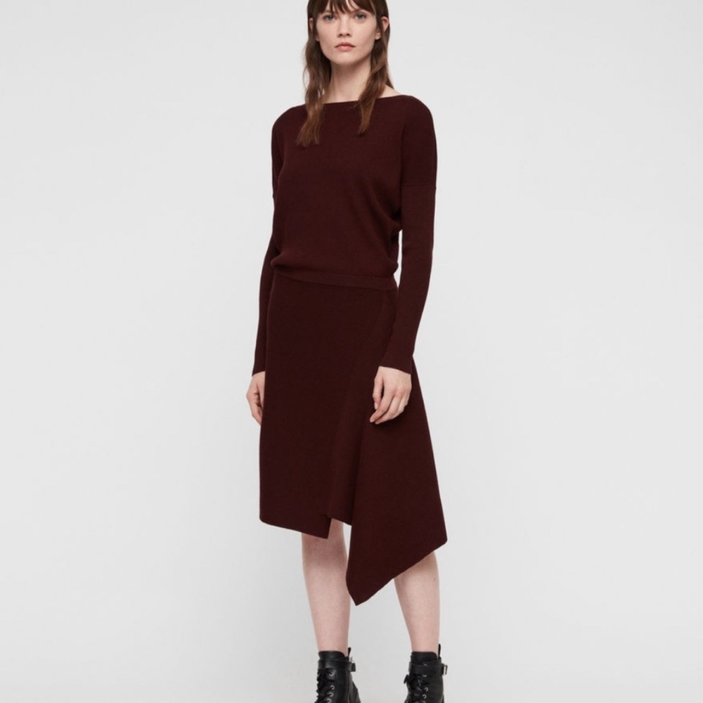 COPY - AllSaints Suke Dress | Color: Dark Rust Red | Size: S
